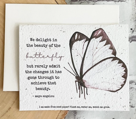 Butterfly Change and Growth Plantable Greeting Card