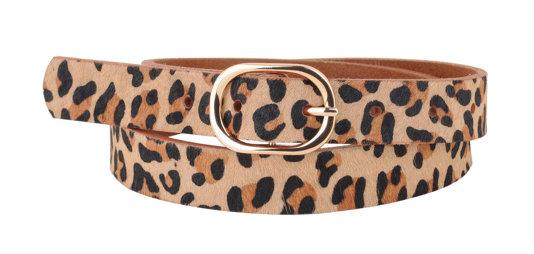 Cheetah Belt with Gold Buckle