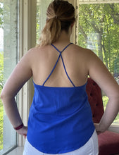 Load image into Gallery viewer, Capri Blue Cross Back Tank Top
