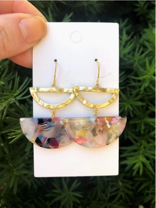 Multi-Color Luna Earring