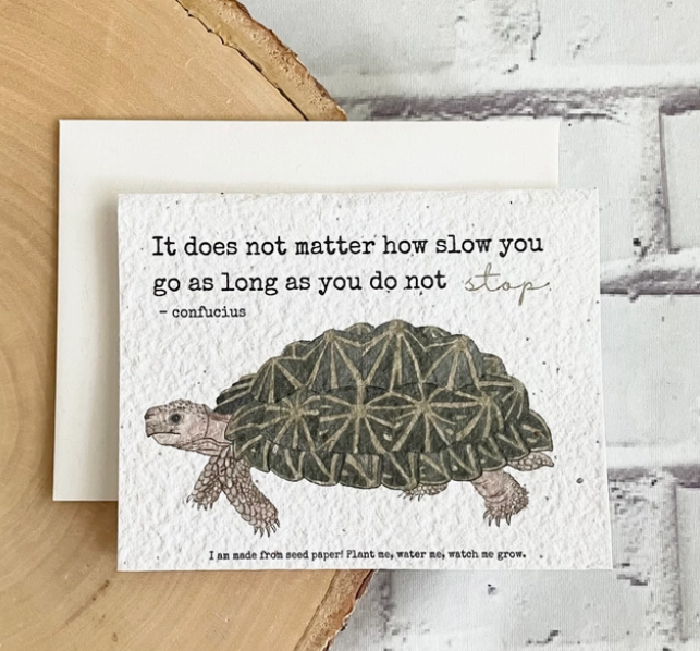 It Does Not Matter How Slow You Go - Plantable Card