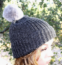 Load image into Gallery viewer, 100% Alpaca Pom-Pom Beanie Hat

