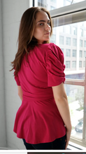 Load image into Gallery viewer, Zahara Peplum Tie Top
