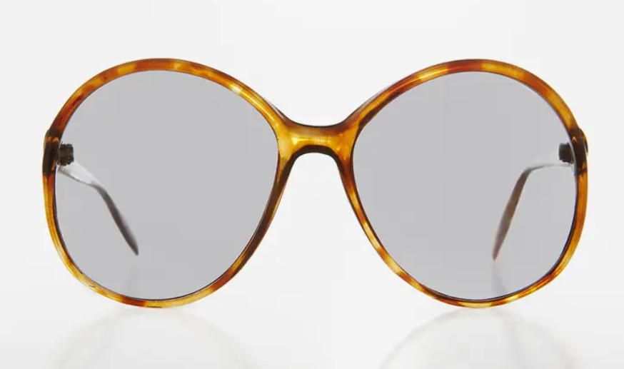 Oversized Round 1980's Vintage Sunglasses - Bibi